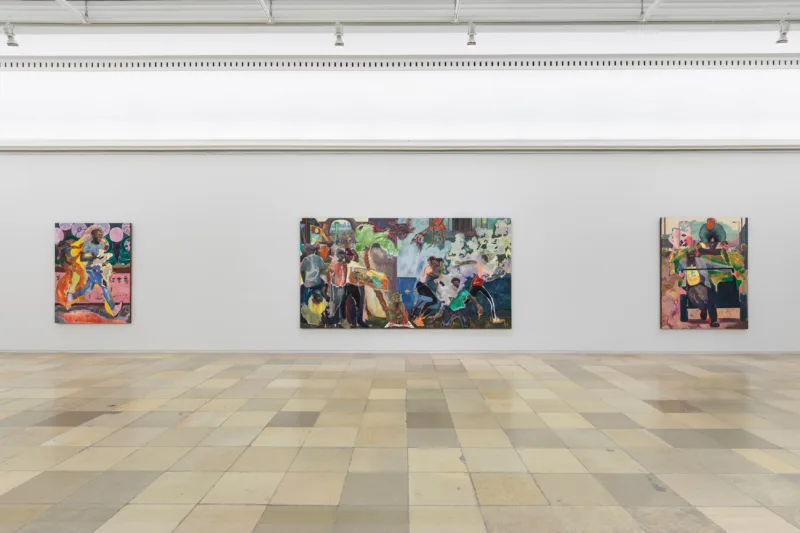 Michael Armitage. Paradise Edict © Michael Armitage, Installation view Haus der Kunst, 2020, Photo: Markus Tretter