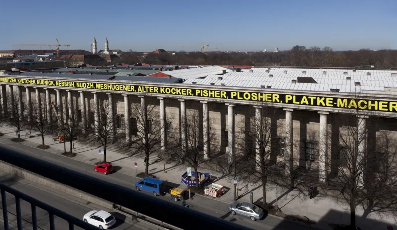 Mel Bochner: The Joys of Yiddish, 2006 installation view Haus der Kunst, 2013, photo: Wilfried Petzi