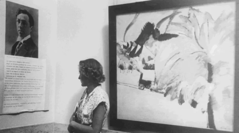 Der Blaue Reiter, installation view, 1949, Stadtarchiv München, FS-ERG-H-0665