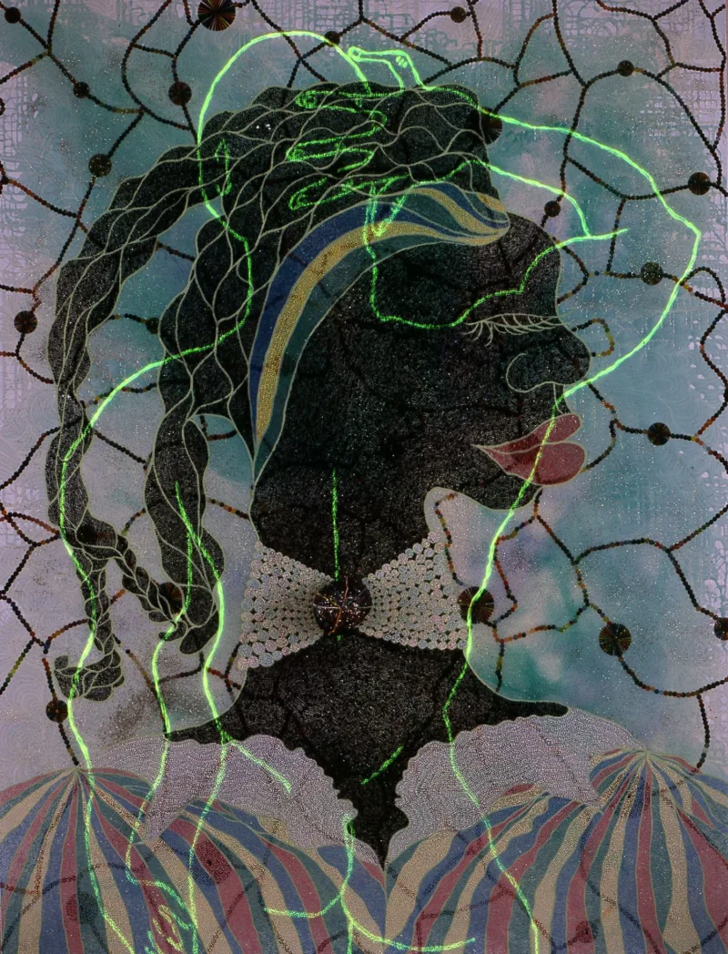 Chris Ofili, Dreams, 1998, 243,5 x 183 x 20,5 cm, Courtesy Sammlung Goetz, München, photo: Wifried Petzi