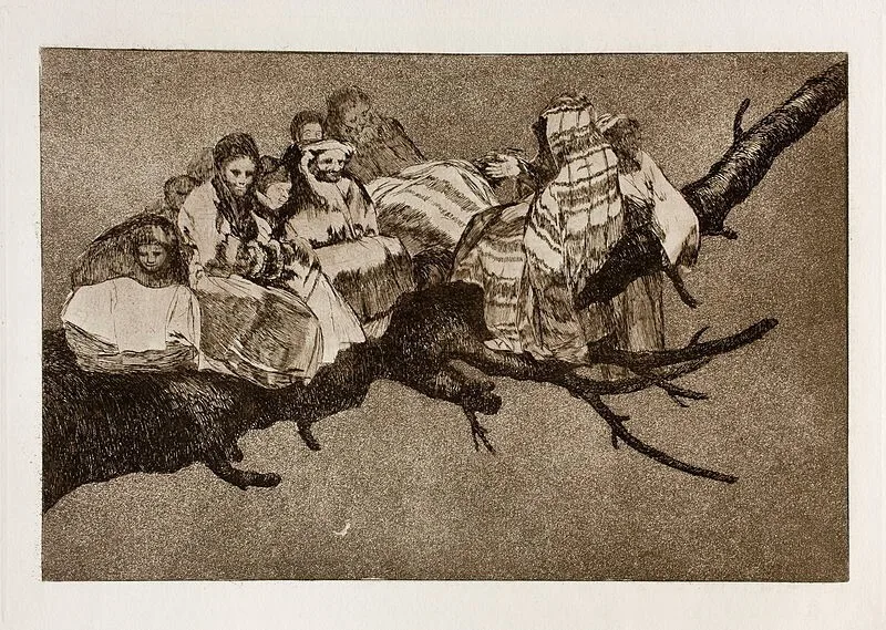 Francisco de Goya, Disparate ridiculo (Lächerliche Torheit), Radierung, entstanden um 1820, Staatsgalerie Stuttgart, Graphische Sammlung, Foto: © Staatsgalerie Stuttgart