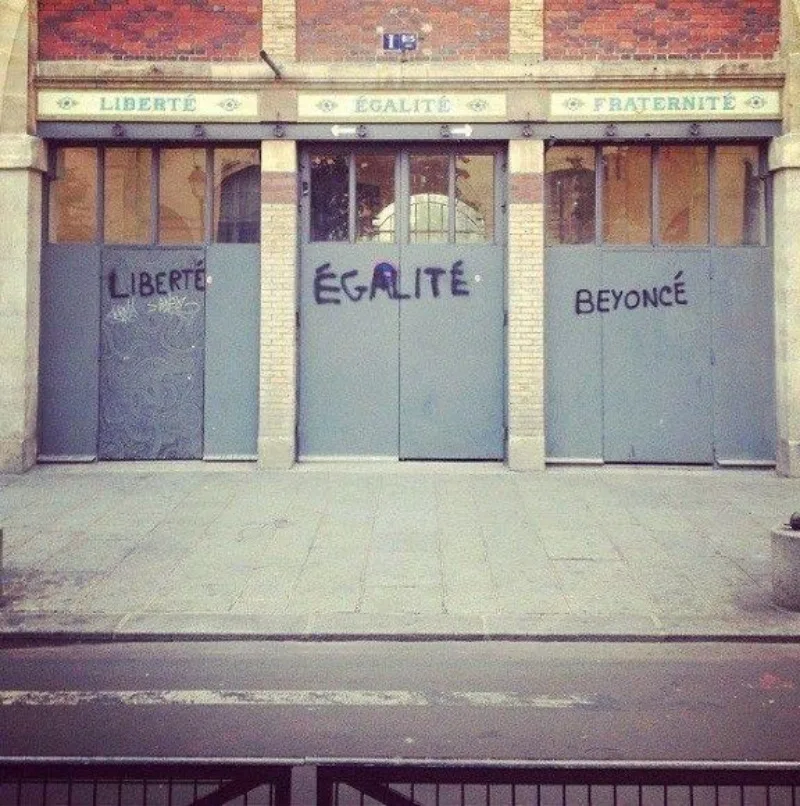 LIBERTÉ, ÉGALITÉ, BEYONCÉ, Paris Artist: unknown Photographer: unknown Source: the internet, 2014