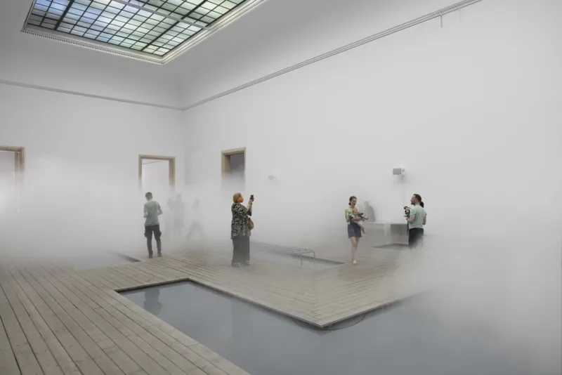 Fujiko Nakaya. Nebel Leben. Installationsanischt. Haus der Kunst. 2022. Foto: Andrea Rossetti