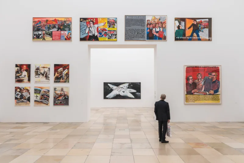 Jörg Immendorff: Für alle Lieben in der Welt, Ausstellungsansicht, Haus der Kunst 2018, Foto: Maximilian Geuter