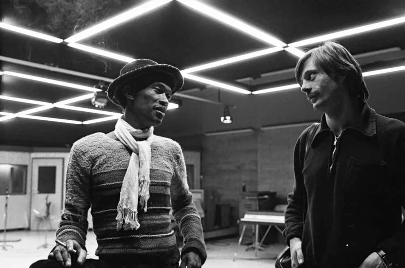 Don Cherry und Manfred Eicher im Tonstudio Bauer in Ludwigsburg, 1978 Foto: Roberto Masotti